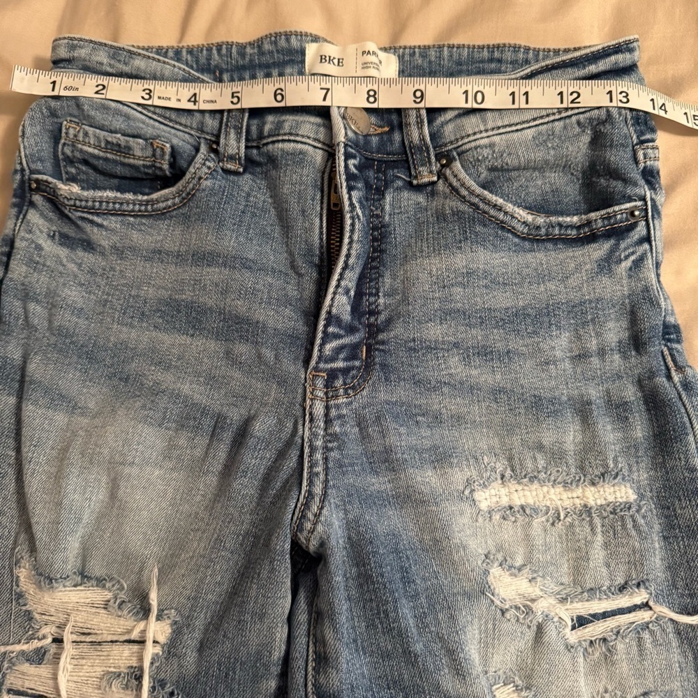 BKE Denim Buckle Parker Universal Fit High Rise Distressed Jeans Womens Size 26 - Picture 9 of 11